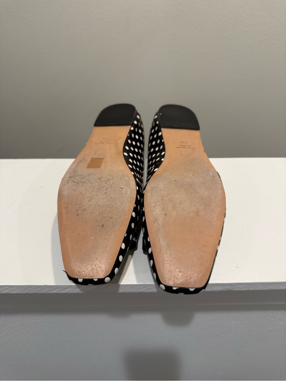 kate spade Black and White Polka Dot Bow Flats - Picture 5 of 6